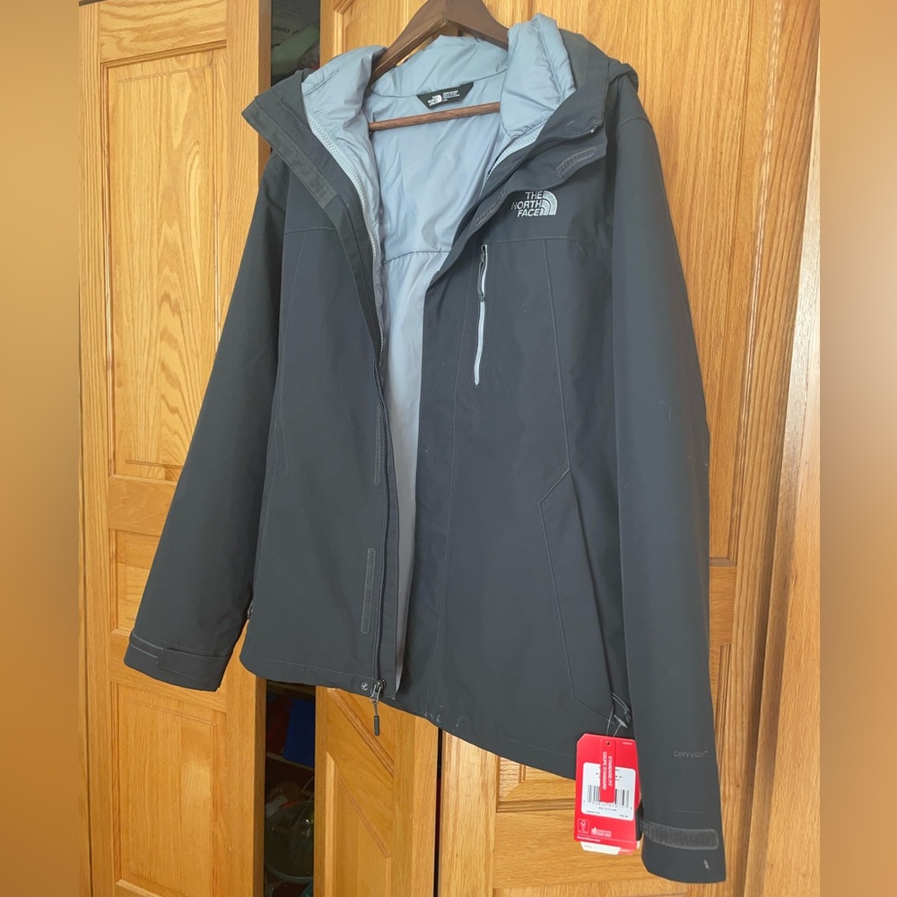 The North Face CARTO TRICLIM coat jacket 2 in 1 dark gray